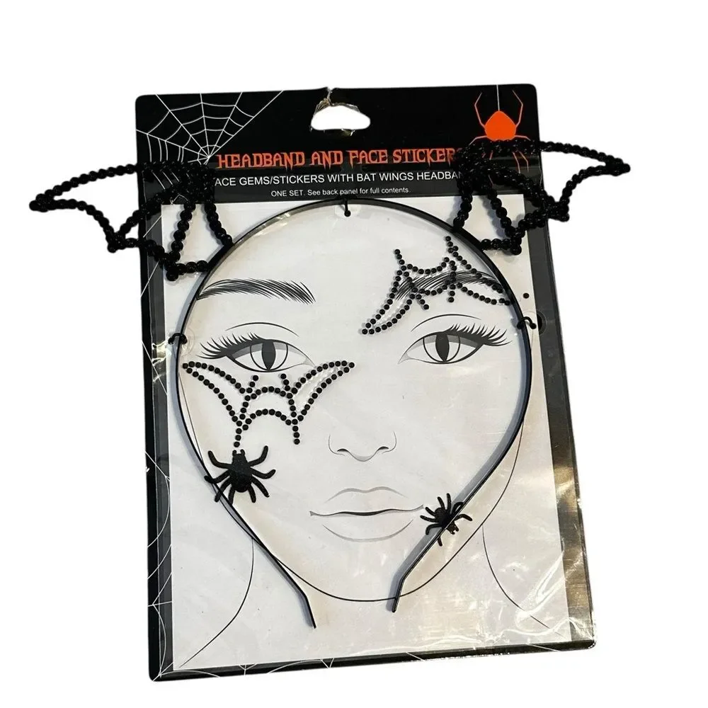 Halloween Spooky Bat and Cobwebs Headband Set